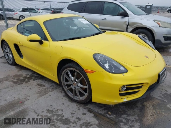 2014 Porsche Cayman with VIN WP0AA2A84EK172111, listed as a IAAI auction lot 41581508 with 91,509 mi miles and . Bid and sale history available at DreamBid. Image 1.