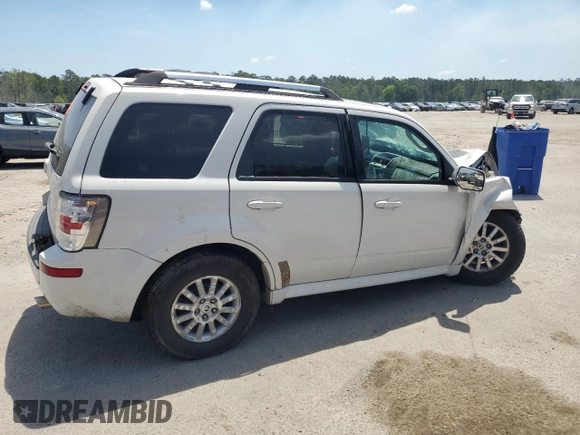 2010 Mercury Mariner Premier with VIN 4M2CN8H70AKJ17236, listed as a Copart auction lot 54974705 with Not provided miles and Salvage title. Bid and sale history available at DreamBid. Image 3.