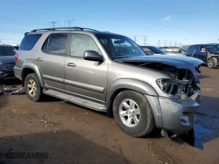2006 Toyota Sequoia SR5 with VIN 5TDBT44A36S265835, listed as a Copart auction lot 47390225 with 240,775 mi miles and Salvage Title. Bid and sale history available at carsss.com. Image 4.