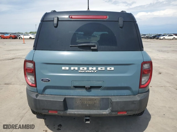 2021 Ford Bronco Sport Outer Banks with VIN 3FMCR9C61MRA45473, listed as a Copart auction lot 50760015 with 51,190 mi miles and Salvage Title. Bid and sale history available at carsss.com. Image 6.