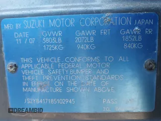 2008 Suzuki SX4 with VIN JS2YB417185102945, listed as a IAAI auction lot 41752107 with 164,656 mi miles and . Bid and sale history available at DreamBid. Image 9.