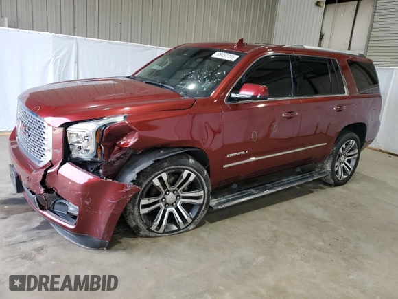 2017 GMC Yukon Denali with VIN 1GKS1CKJ8HR218700, listed as a Copart auction lot 88451155 with 112,348 mi miles and Salvage Title. Bid and sale history available at carsss.com. Image 1.