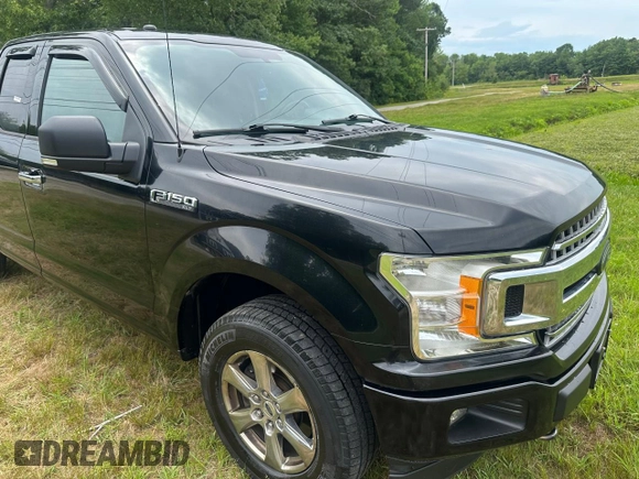 2018 Ford F-150 XL z VIN 1FTFX1E5XJFA79594, wystawiony jako Copart lot #65503505 z przebiegiem 158 280 mil mil oraz Czysty tytuł • Clean title. Historia ofert i sprzedaży dostępna na DreamBid. Obrazek 1.