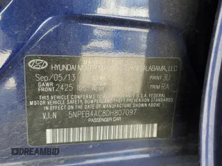 2013 Hyundai Sonata GLS with VIN 5NPEB4AC8DH807097, listed as a Copart auction lot 48668755 with 105,092 mi miles and Salvage Title. Bid and sale history available at DreamBid. Image 15.