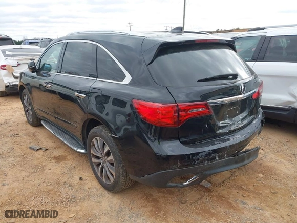2014 Acura MDX Tech Pkg with VIN 5FRYD4H48EB044843, listed as a IAAI auction lot 41142878 with 127,894 mi miles. Bid and sale history available at carsss.com. Image 3.