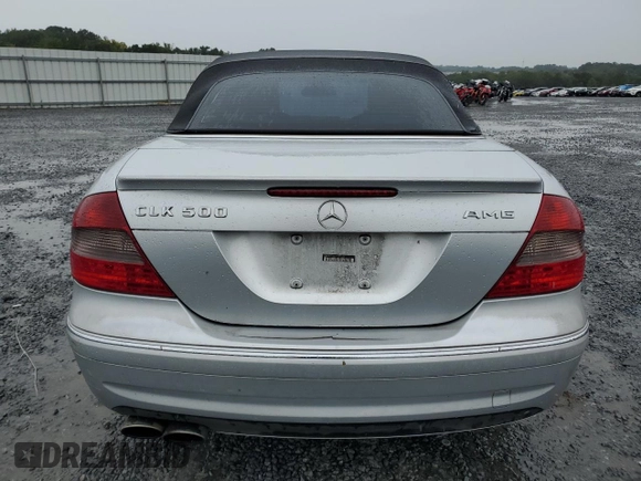 2006 Mercedes-Benz CLK-Class 5.0L with VIN WDBTK75G66T057024, listed as a Copart auction lot 71593374 with 166,447 mi miles and Salvage Title. Bid and sale history available at carsss.com. Image 6.