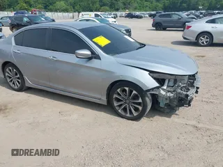 2016 Honda Accord Sport with VIN 1HGCR2F52GA057114, listed as a IAAI auction lot 42512935 with 109,046 mi miles and . Bid and sale history available at DreamBid. Image 1.