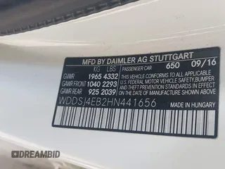 2017 Mercedes-Benz CLA 250 z VIN WDDSJ4EB2HN441656, wystawiony jako IAAI lot #41335963 z przebiegiem 91 658 mil mil oraz . Historia ofert i sprzedaży dostępna na DreamBid. Obrazek 9.
