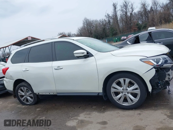 2018 Nissan Pathfinder SL with VIN 5N1DR2MM1JC666604, listed as a IAAI auction lot 41181860 with 57,586 mi miles. Bid and sale history available at carsss.com. Image 14.