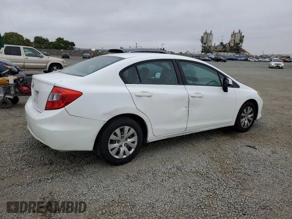2012 Honda Civic LX z VIN 19XFB2F53CE354965, wystawiony jako Copart lot #59397555 z przebiegiem 181 610 mil mil oraz Szkoda całkowita • Salvage title. Historia ofert i sprzedaży dostępna na DreamBid. Obrazek 3.