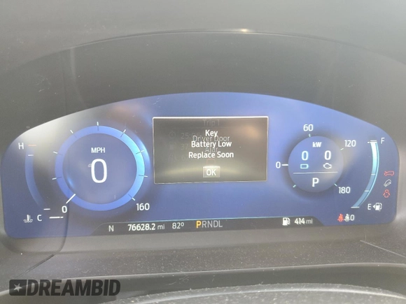 2020 Ford Escape SE Sport Hybrid with VIN 1FMCU9BZ4LUB54527, listed as a Copart auction lot 57207305 with 76,628 mi miles and Salvage title. Bid and sale history available at DreamBid. Image 9.