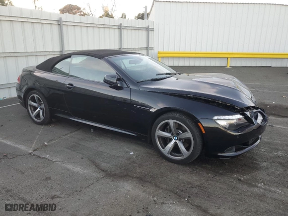 2010 BMW 6 Series 650i with VIN WBAEB5C52AC226140, listed as a Copart auction lot 84452814 with 60,728 mi miles and Salvage Title. Bid and sale history available at carsss.com. Image 4.