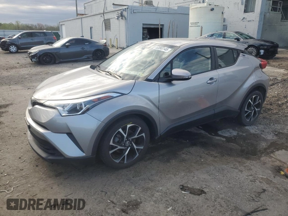2019 Toyota C-HR XLE with VIN NMTKHMBX1KR087246, listed as a Copart auction lot 52093145 with 51,457 mi miles and Salvage Title. Bid and sale history available at carsss.com. Image 1.