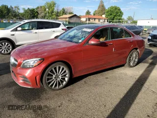 2020 Mercedes-Benz C 300 with VIN WDDWF8EB2LR551702, listed as a Copart auction lot 63818215 with 53,975 mi miles and Salvage title. Bid and sale history available at DreamBid. Image 1.