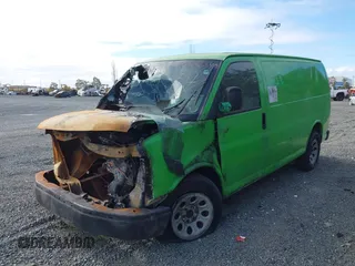 2009 Chevrolet Express Cargo Van with VIN 1GCFG15XX91110756, listed as a IAAI auction lot 41556340 with 1 mi miles. Bid and sale history available at carsss.com. Image 6.