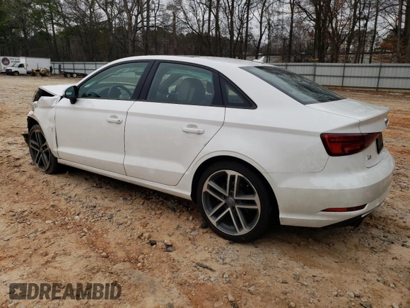 2018 Audi A3 Sedan Premium with VIN WAUB8GFF5J1090499, listed as a Copart auction lot 42452834 with 57,011 mi miles and Salvage Title. Bid and sale history available at carsss.com. Image 2.
