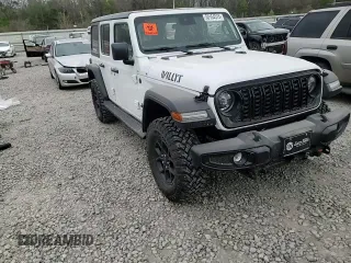 2024 Jeep Wrangler Willys with VIN 1C4PJXDG5RW350147, listed as a Copart auction lot 50164515 with 2,394 mi miles and Salvage title. Bid and sale history available at DreamBid. Image 12.