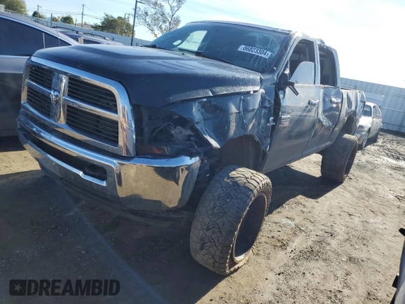 2012 Ram 2500 Big Horn with VIN 3C6UD5DL1CG283491, listed as a Copart auction lot 86823304 with 0 mi miles and Salvage Title. Bid and sale history available at carsss.com. Image 1.