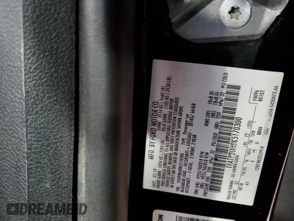 2019 Ford Mustang EcoBoost with VIN 1FATP8UH0K5170300, listed as a Copart auction lot 48901415 with 84,049 mi miles and Salvage Title. Bid and sale history available at DreamBid. Image 12.