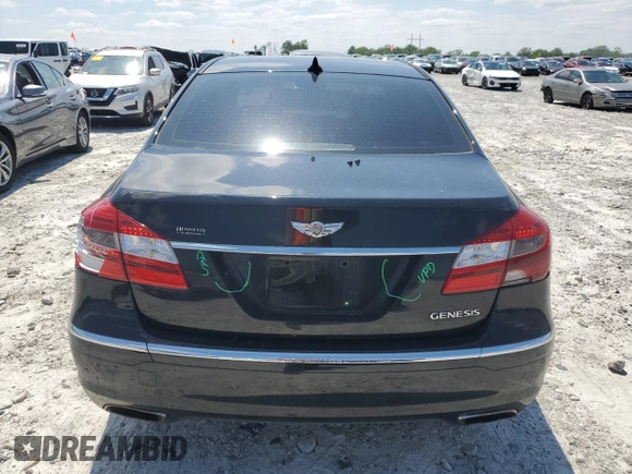 2013 Hyundai Genesis 3.8L with VIN KMHGC4DDXDU248177, listed as a Copart auction lot 54860285 with 79,629 mi miles and Salvage title. Bid and sale history available at DreamBid. Image 6.