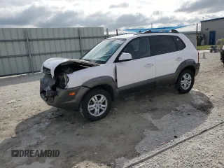 2008 Hyundai Tucson SE with VIN KM8JN12D68U889866, listed as a Copart auction lot 46147905 with 206,395 mi miles and Salvage Title. Bid and sale history available at carsss.com. Image 1.