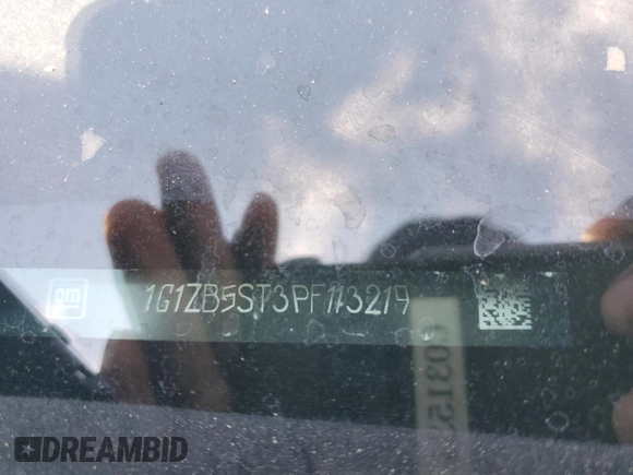 2023 Chevrolet Malibu LS with VIN 1G1ZB5ST3PF113219, listed as a Copart auction lot 77659214 with Not Provided miles and Non Repairable. Bid and sale history available at DreamBid. Image 12.