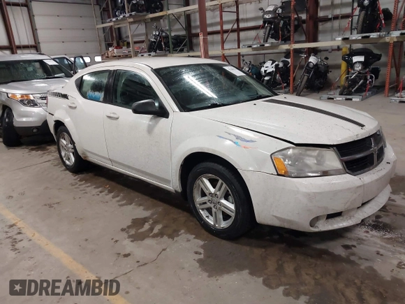 2008 Dodge Avenger SXT with VIN 1B3LC56K98N282097, listed as a IAAI auction lot 41380832 with 220,631 mi miles. Bid and sale history available at carsss.com. Image 1.