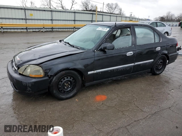 1998 Honda Civic LX with VIN 1HGEJ6579WL053784, listed as a Copart auction lot 47759575 with 298,142 mi miles and Salvage Title. Bid and sale history available at DreamBid. Image 1.