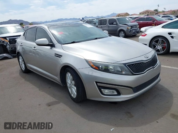 2015 Kia Optima EX with VIN 5XXGN4A70FG416088, listed as a IAAI auction lot 41891432 with 157,480 mi miles. Bid and sale history available at carsss.com. Image 1.