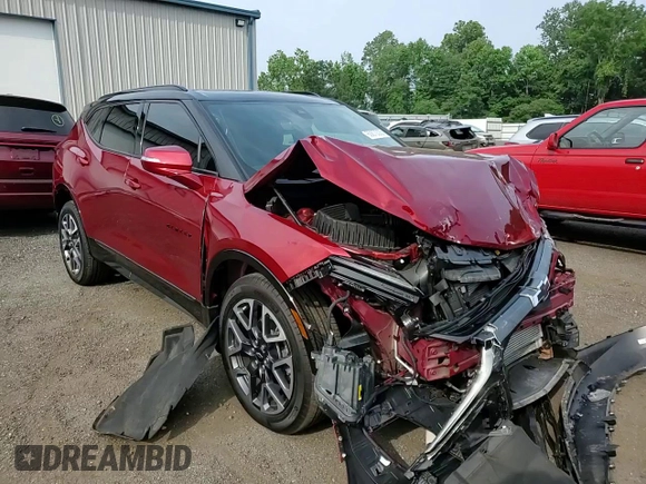 2024 Chevrolet Blazer RS with VIN 3GNKBKRS7RS121821, listed as a Copart auction lot 60870335 with 12,155 mi miles and Salvage title. Bid and sale history available at DreamBid. Image 14.