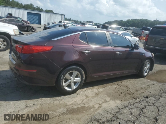 2015 Kia Optima LX with VIN 5XXGM4A72FG440265, listed as a Copart auction lot 55470055 with Not Provided miles and Clean Title. Bid and sale history available at carsss.com. Image 3.