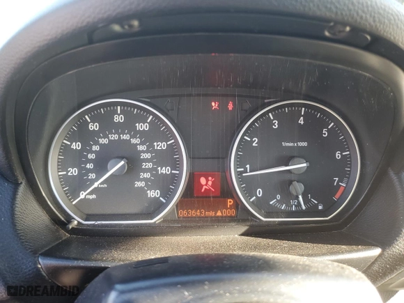 2013 BMW 1 Series 128i with VIN WBAUL7C51DVU08389, listed as a Copart auction lot 80650834 with 63,643 mi miles and Salvage Title. Bid and sale history available at carsss.com. Image 9.