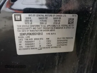 2014 Chevrolet Equinox LT with VIN 2GNFLFEK2E6310512, listed as a Copart auction lot 50454065 with 169,698 mi miles and Clean Title. Bid and sale history available at carsss.com. Image 13.