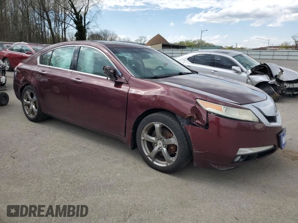 2010 Acura TL Tech with VIN 19UUA8F50AA019452, listed as a Copart auction lot 53091305 with 212,605 mi miles and Salvage Title. Bid and sale history available at carsss.com. Image 4.