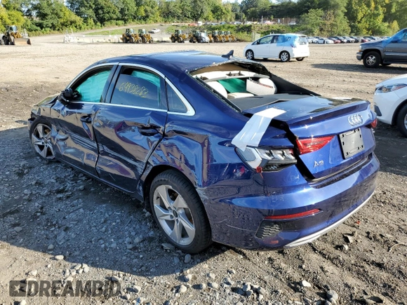2023 Audi A3 Premium with VIN WAUAUDGY8PA101137, listed as a Copart auction lot 69938283 with 0 mi miles. Bid and sale history available at carsss.com. Image 2.