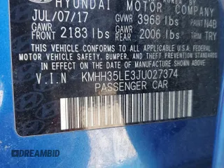 2018 Hyundai Elantra GT with VIN KMHH35LE3JU027374, listed as a Copart auction lot 74968514 with 96,186 mi miles and Salvage Title. Bid and sale history available at carsss.com. Image 12.