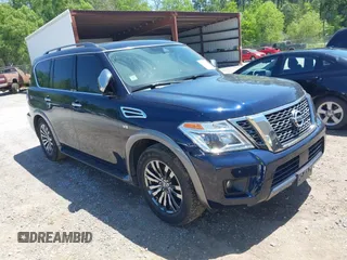 2018 Nissan Armada SV with VIN JN8AY2ND9J9056721, listed as a IAAI auction lot 41977577 with Not provided miles and . Bid and sale history available at DreamBid. Image 1.