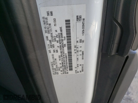 2015 Ford Transit with VIN 1FTNE2YMXFKA28511, listed as a Copart auction lot 53394175 with 159,056 mi miles and Clean Title. Bid and sale history available at DreamBid. Image 13.