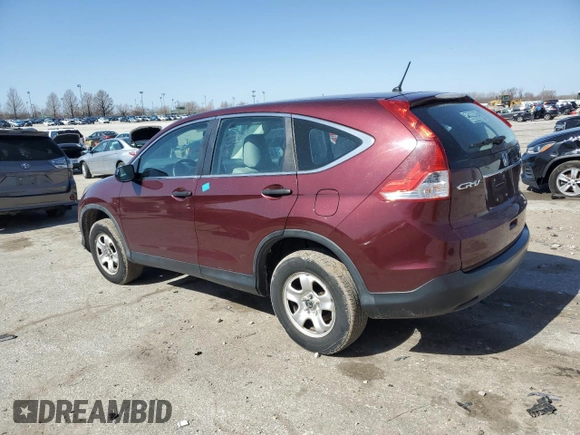 2014 Honda CR-V LX with VIN 5J6RM4H31EL052139, listed as a Copart auction lot 50421445 with 107,540 mi miles and Salvage Title. Bid and sale history available at carsss.com. Image 2.