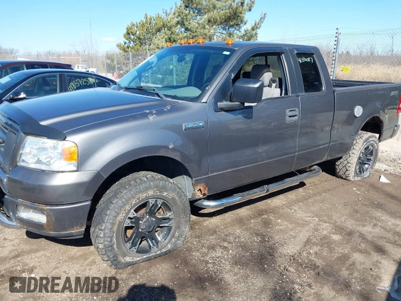 2005 Ford F-150 STX with VIN 1FTRX14W55NB19633, listed as a IAAI auction lot 41870057 with 100,436 mi miles. Bid and sale history available at carsss.com. Image 2.