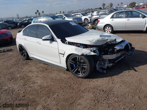 2018 BMW M3 with VIN WBS8M9C52J5K98356, listed as a IAAI auction lot 41593546 with 91,478 mi miles. Bid and sale history available at carsss.com. Image 1.