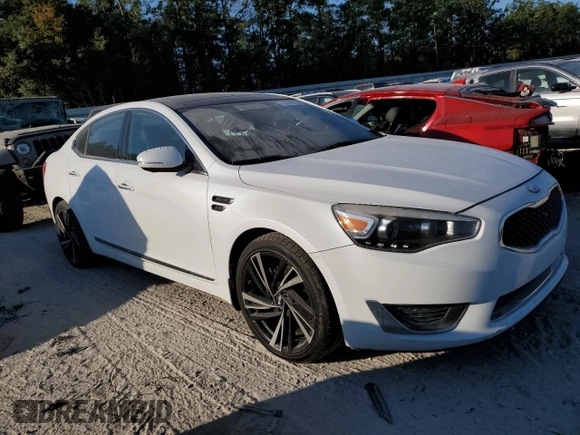 2016 Kia Cadenza Premium with VIN KNALN4D7XG5214453, listed as a Copart auction lot 76491514 with 156,231 mi miles and Clean Title. Bid and sale history available at carsss.com. Image 4.
