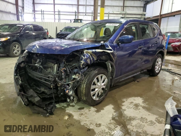 2017 Nissan Rogue SV with VIN KNMAT2MT5HP573152, listed as a Copart auction lot 41816555 with 95,331 mi miles and Non Repairable. Bid and sale history available at carsss.com. Image 1.