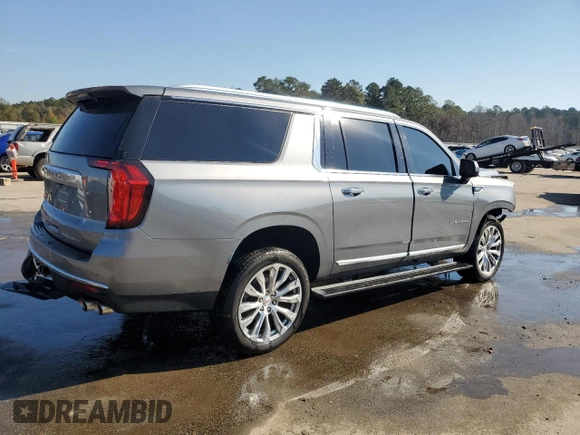 2022 GMC Yukon XL Denali with VIN 1GKS2JKLXNR228983, listed as a Copart auction lot 79202834 with 87,467 mi miles and Salvage Title. Bid and sale history available at carsss.com. Image 3.