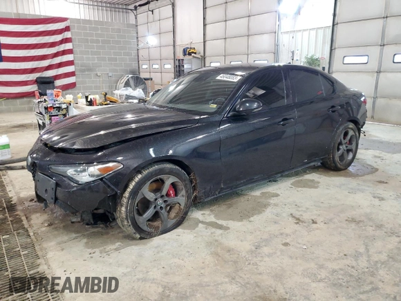 2017 Alfa Romeo Giulia with VIN ZARFAEDN6H7533554, listed as a Copart auction lot 46048083 with 77,894 mi miles. Bid and sale history available at carsss.com. Image 1.
