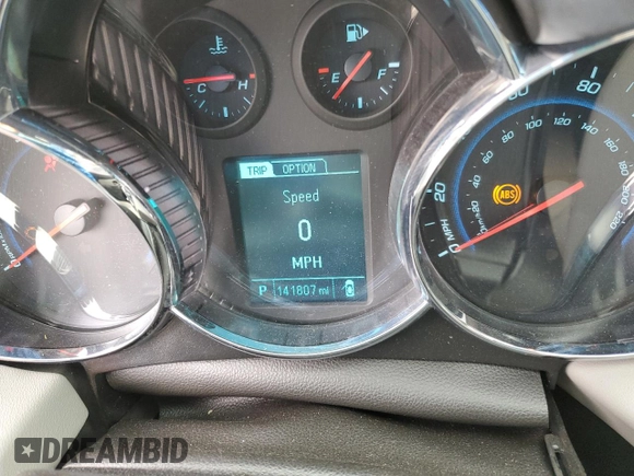 2014 Chevrolet Cruze 1LT with VIN 1G1PC5SB0E7431978, listed as a Copart auction lot 48376675 with 141,807 mi miles and Salvage Title. Bid and sale history available at carsss.com. Image 9.