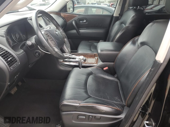 2017 Nissan Armada Platinum with VIN JN8AY2NE0H9708225, listed as a Copart auction lot 52228115 with 133,320 mi miles and Salvage Title. Bid and sale history available at carsss.com. Image 7.