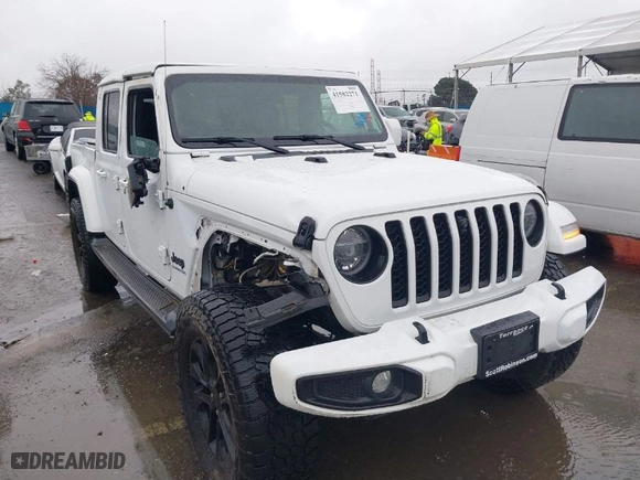 2021 Jeep Gladiator Overland with VIN 1C6HJTFG8ML567025, listed as a IAAI auction lot 41582271 with 53,621 mi miles. Bid and sale history available at carsss.com. Image 1.