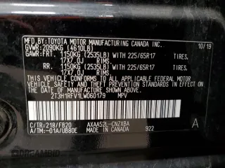2020 Toyota RAV4 LE with VIN 2T3H1RFV1LW060179, listed as a Copart auction lot 52715575 with 80,531 mi miles and Salvage Title. Bid and sale history available at DreamBid. Image 16.