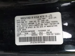 2005 Nissan 350Z Touring z VIN JN1AZ36A15M758086, wystawiony jako IAAI lot #41473598 z przebiegiem 90 799 mil mil oraz . Historia ofert i sprzedaży dostępna na DreamBid. Obrazek 9.